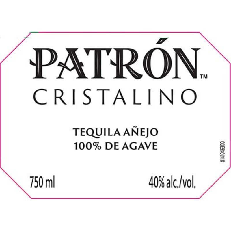 Patron Cristalino Anejo Tequila 750ML BTL
