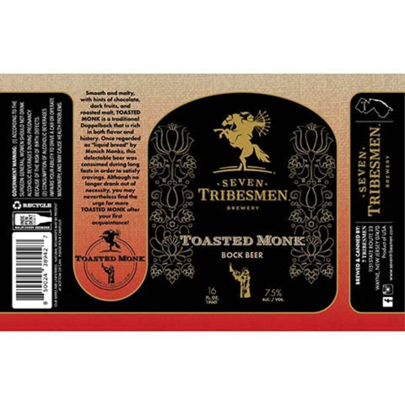 Seven Tribesmen Toasted Monk Bock Beer 16OZ SINGLE CAN