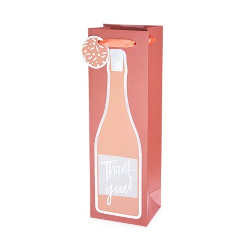 “Thank You” Single Bottle Wine Bag by True