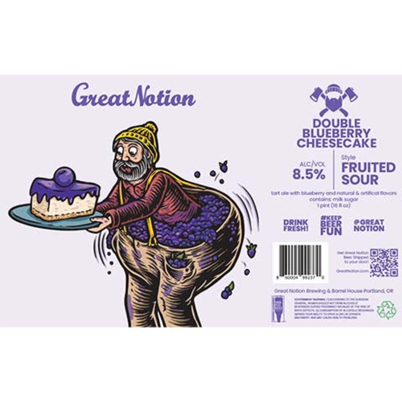 Great Notion Double Blueberry Cheesecake Fruited Sour 16OZ SINGLE CAN