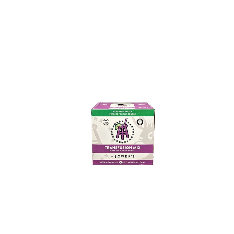 Owens Transfusion Mix Grape Juice & Ginger Ale 4 Pack