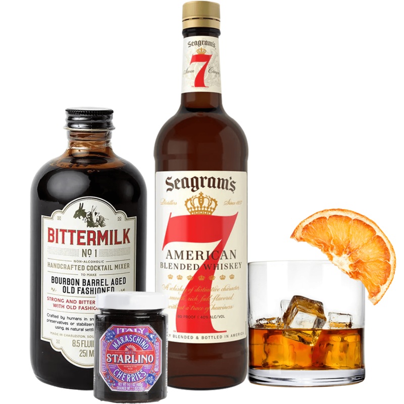 Seagrams 7 Old Fashioned Gift Basket Cheers to You