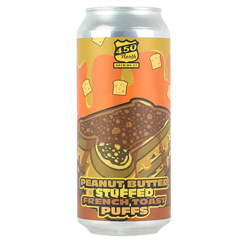 450 North Peanut Butter Stuffed French Toast Puffs Pastry Stout 16OZ SINGLE CAN