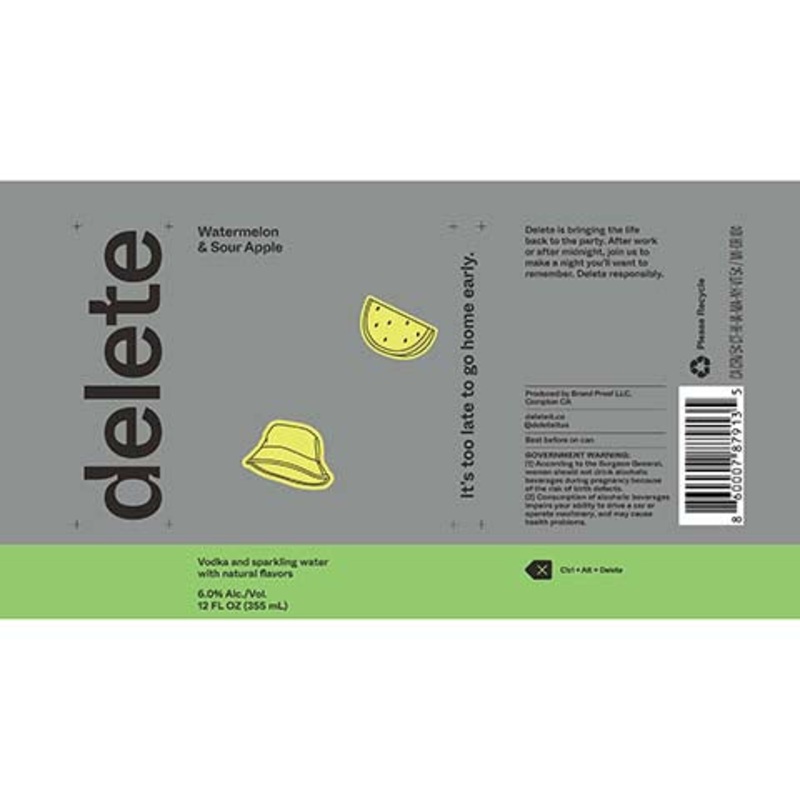 delete (Watermelon & Sour Apple) 12OZ SINGLE CAN