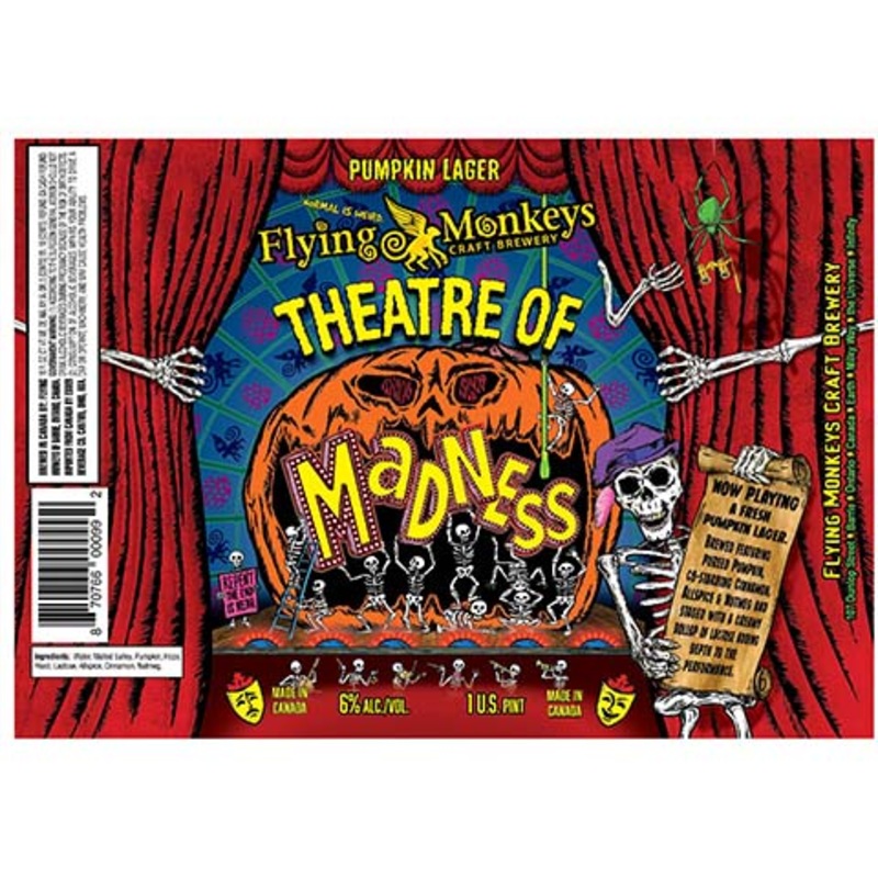 Flying Monkeys Theatre of Madness Lager 16OZ SINGLE CAN