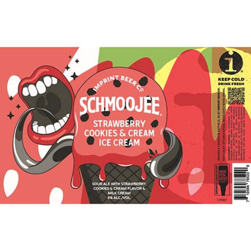 Imprint Schmoojee Strawberry Cookies & Cream Ice Cream 16OZ SINGLE CAN