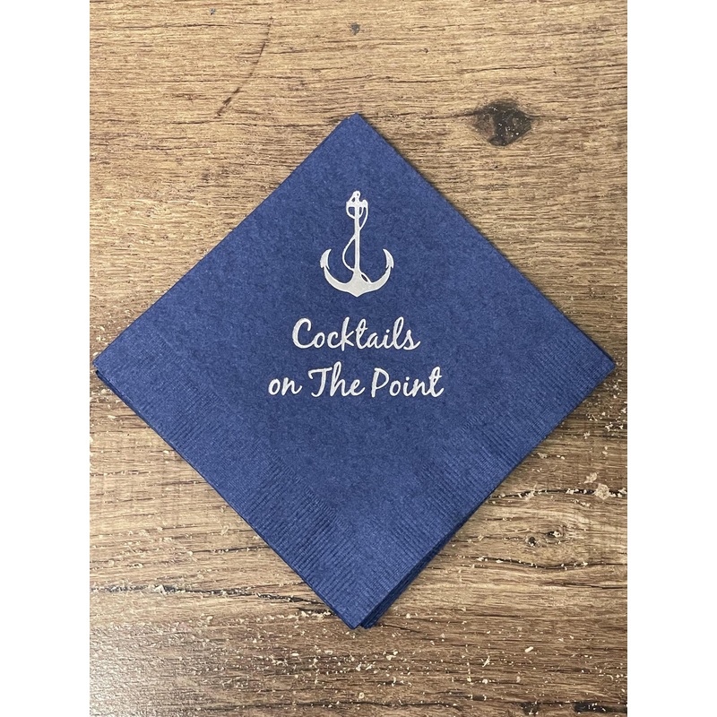 Misc Point Napkins- Cocktails on the Point w/Anchor