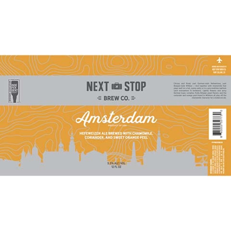 Next Stop Amsterdam Hefeweizen Ale 12OZ SINGLE CAN