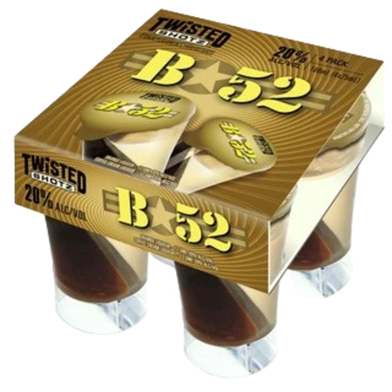 TWISTED SHOTZ B52 SHOTS 30ML 4PK @ Southgate [1001332] 120 ml