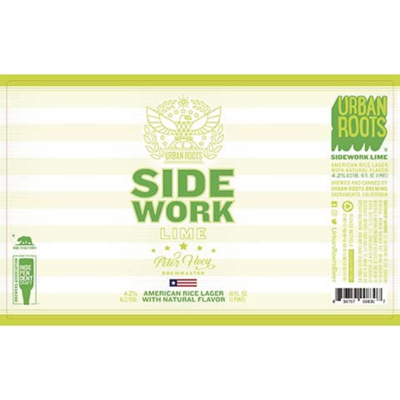 Urban Roots Side Work Lime Lager 16OZ SINGLE CAN