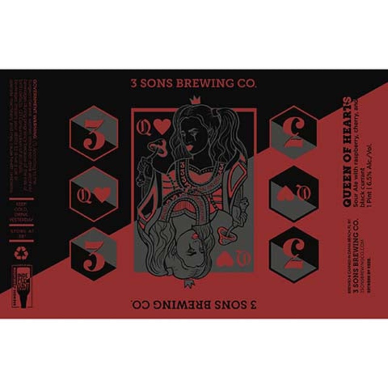 3 Sons Queen Of Hearts Sour Ale 16OZ SINGLE CAN