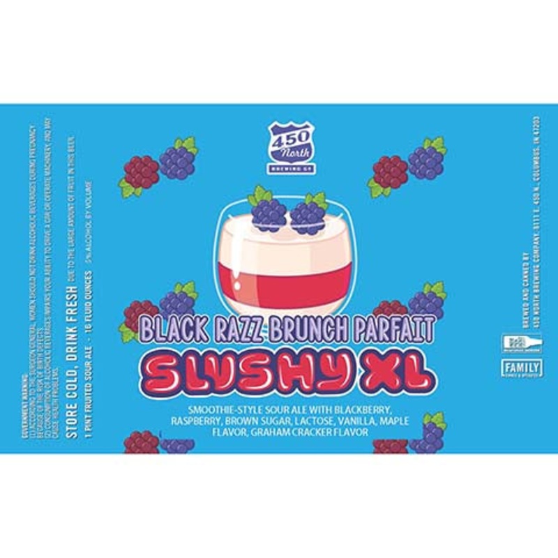 450 North Black Razz Brunch Parfait Slushy XL Sour Ale 16OZ SINGLE CAN