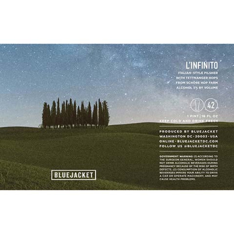 Bluejacket L’infinito Pilsner 16OZ SINGLE CAN