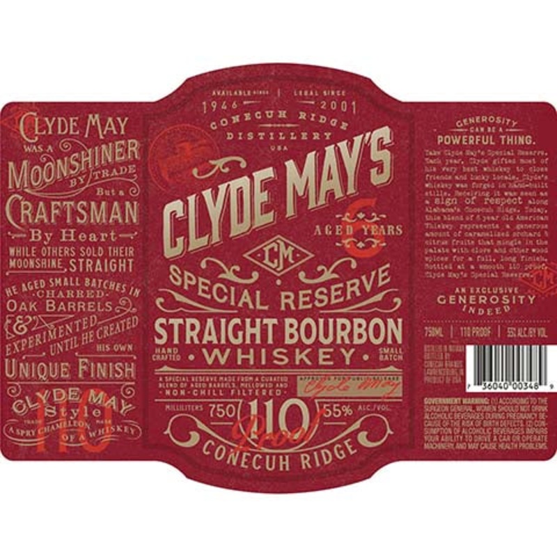 Clyde May’s Special Reserve Straight Bourbon Whiskey 750ML BTL