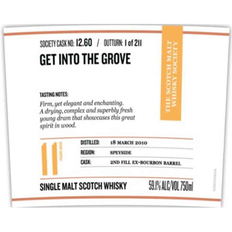 Society 12.60 Get Into the Grove Single Malt Scotch Whisky 750ML BTL