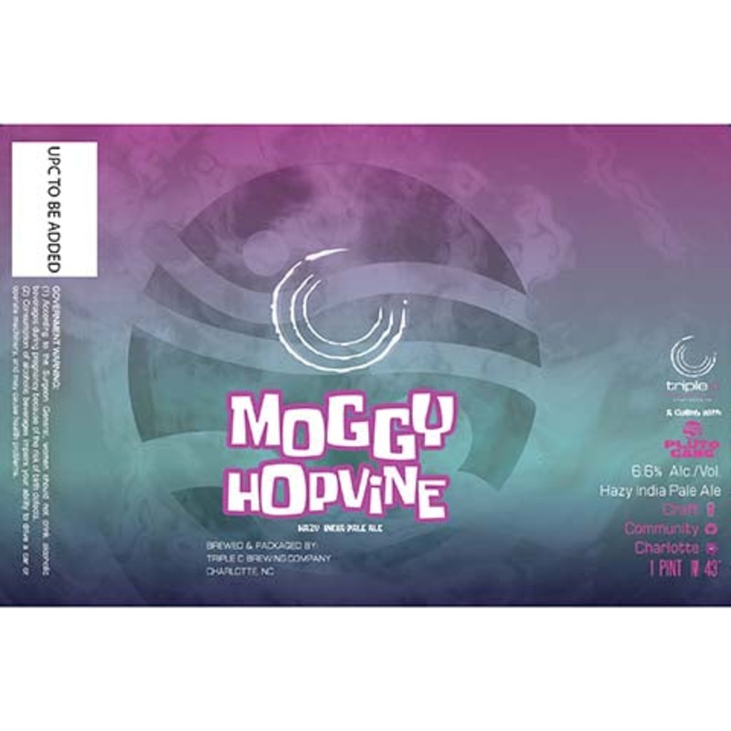 Triple C Moggy Hopvine Hazy IPA 16OZ SINGLE CAN