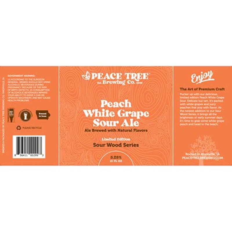 Peace Tree Peach White Grape Sour Ale 12OZ SINGLE CAN