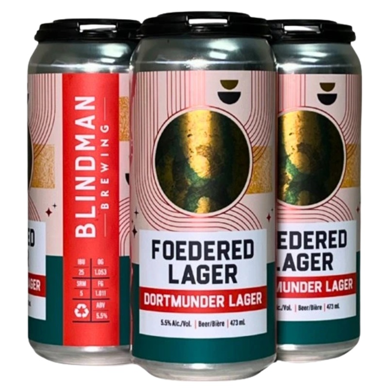 BLINDMAN FOEDERED LAGER DORTMUNDER 473ML 4PK CAN @ Airdrie [1051239] 1892 ml