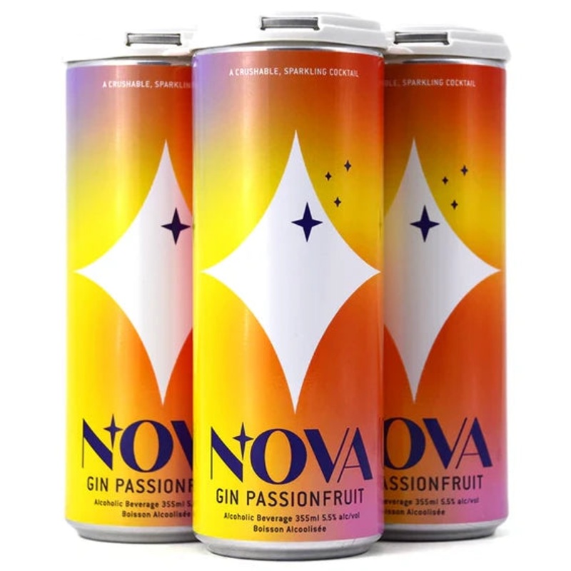 NOVA GIN PASSION FRUIT 355ML 4PK CAN @ Red Deer [1050468] 1420 ml
