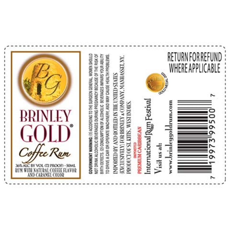 Brinley Gold Coffee Rum 50ML BTL