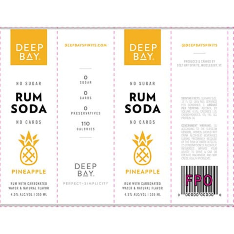Deep Bay Pineapple Rum Soda 12OZ SINGLE CAN