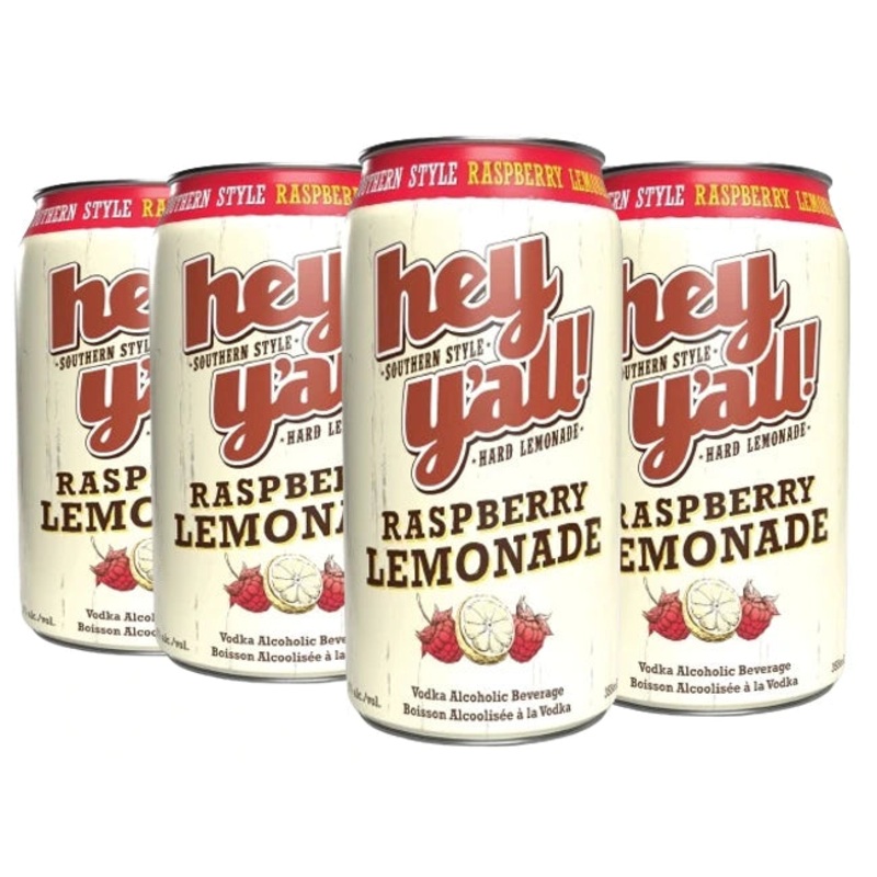 HEY YALL RASPBERRY LEMONADE 355ML 6PK CAN @ Emerald Hills [1052014] 2130 ml