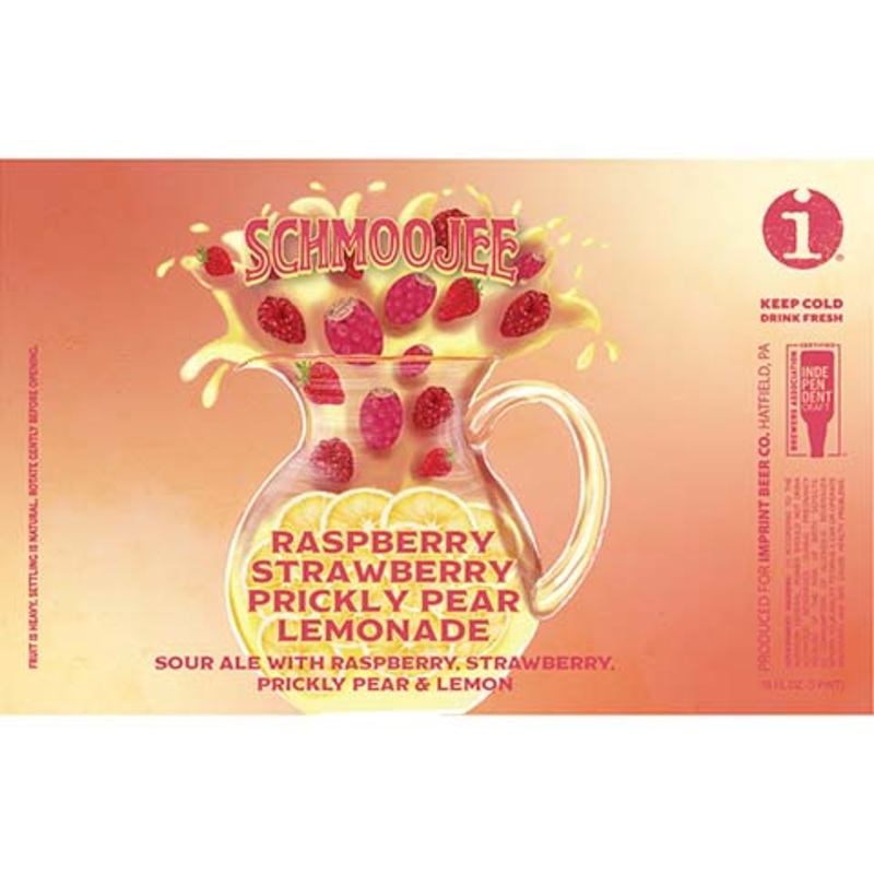 Imprint Beer Schmoojee Raspberry Strawberry Prickly Pear Lemonade Sour Ale 16OZ SINGLE CAN