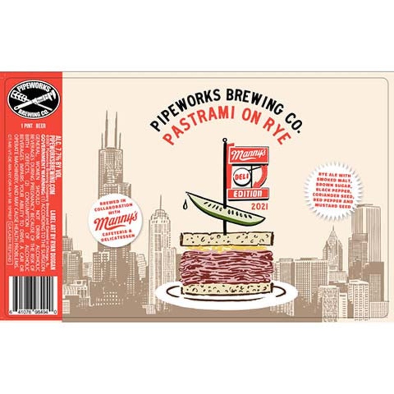 Pipeworks Pastrami on Rye Ale 16OZ SINGLE CAN