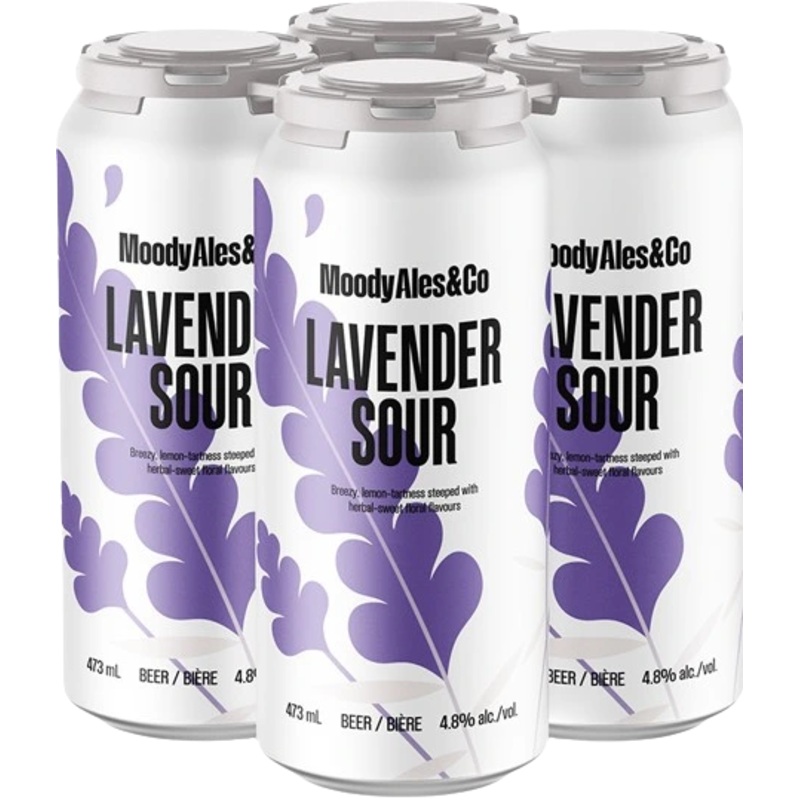 MOODY ALES LAVENDER SOUR 473ML 4PK CAN @ Airdrie [1009590] 1892 ml