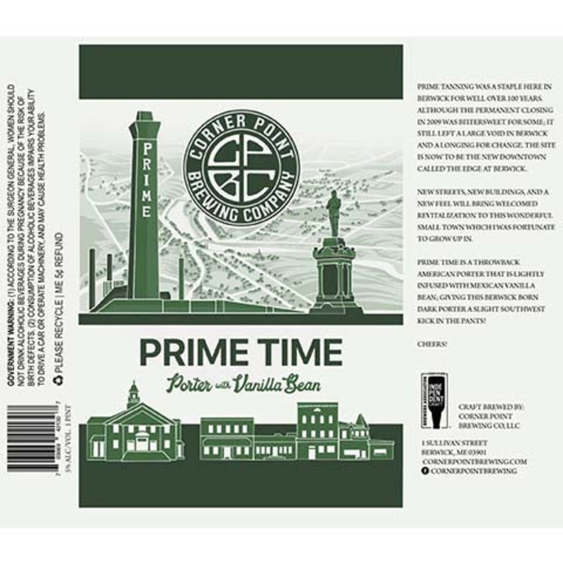Corner Point Prime Time Porter 16OZ SINGLE CAN