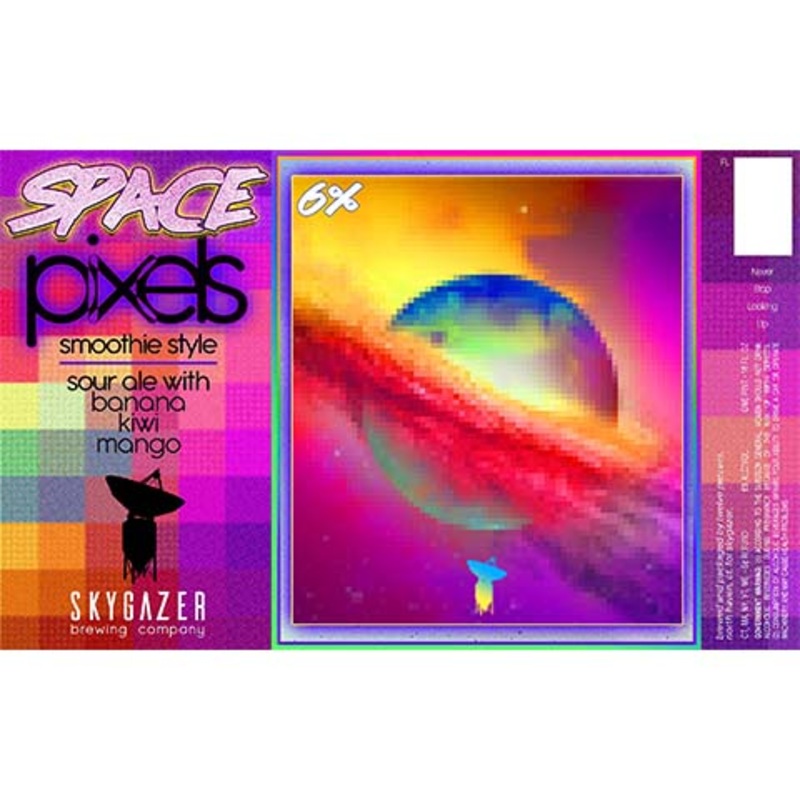 Skygazer Space Pixels Banana Kiwi Mango Sour 16OZ SINGLE CAN