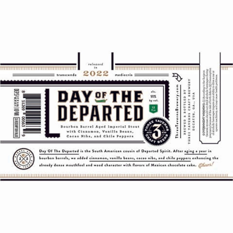 Three Taverns Day Of The Departed Imperial Stout 12OZ SINGLE CAN