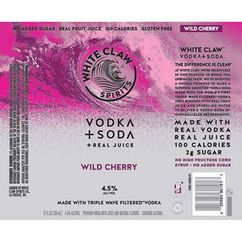 White Claw Wild Cherry 12OZ SINGLE CAN