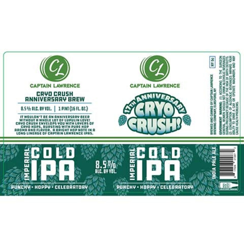 Captain Lawrence Cryo Crush 17th Anniversary IPA 16OZ SINGLE CAN