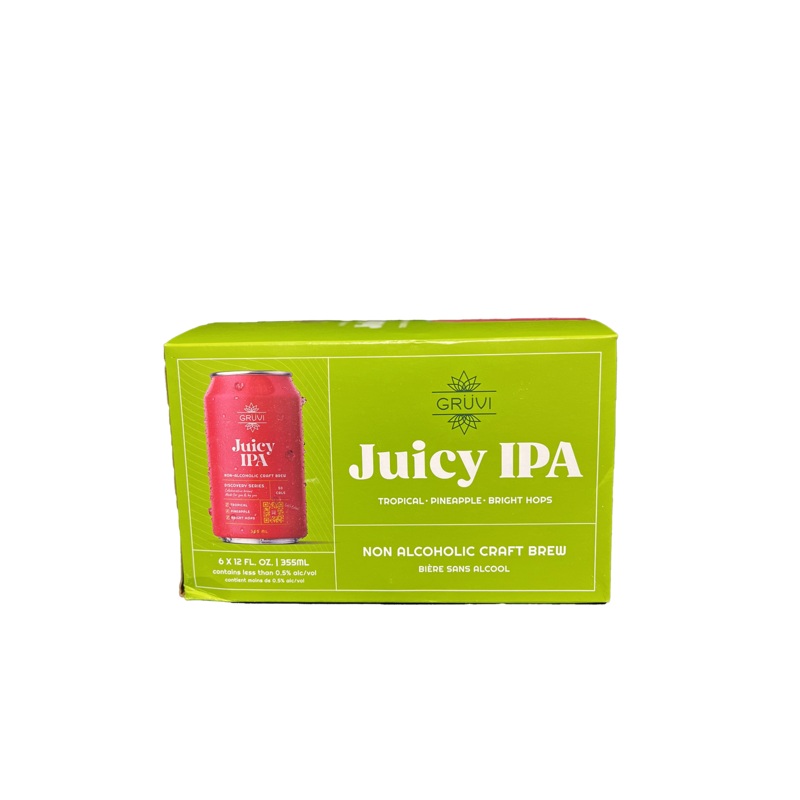 Gruvi Non-Alcoholic Juicy IPA 6 Pack Cans