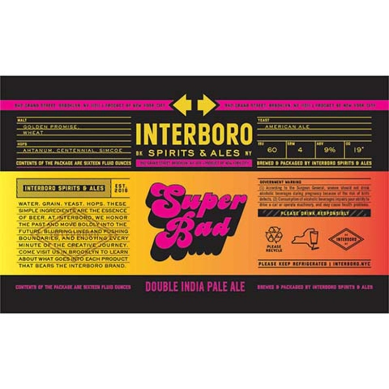 Interboro Super Bad DIPA 16OZ SINGLE CAN