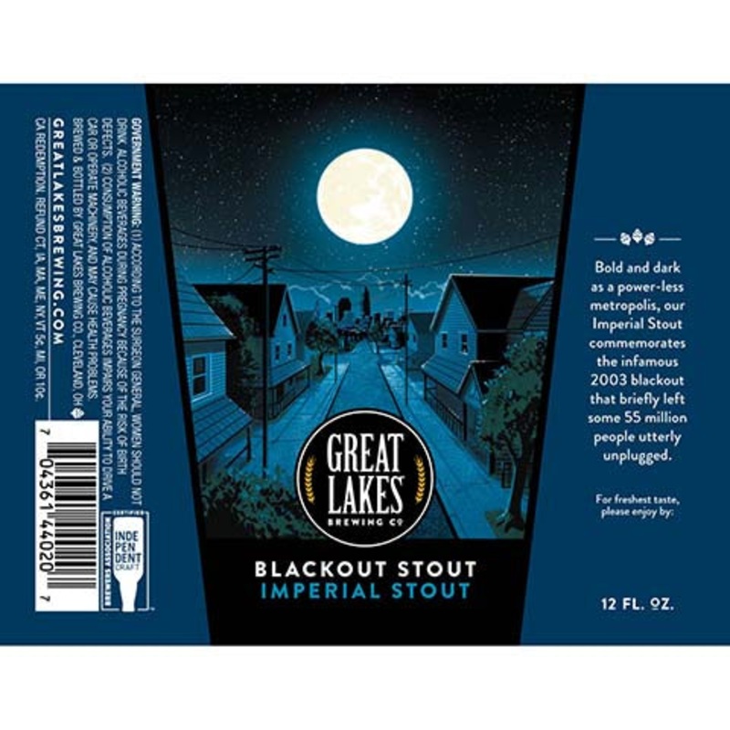 Great Lakes Blackout Stout 12OZ SINGLE BTL