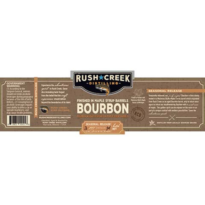 Rush Creek Finished in Maple Syrup Barrels Bourbon 375ML BTL