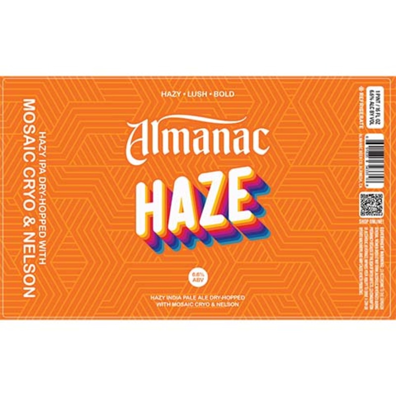 Almanac Haze Mosaic Cryo & Nelson Cryo Hazy IPA 16OZ SINGLE CAN