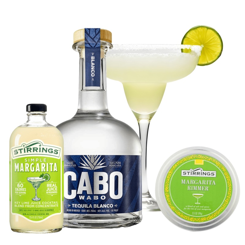 Cabo Wabo Tequila Margarita Gift Basket Cheers