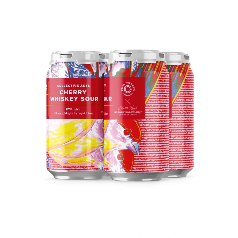 COLLECTIVE ARTS CHERRY WHISKY SOUR 355ML 4PK CAN @ MacTaggart Ridge [1047624] 1420 ml