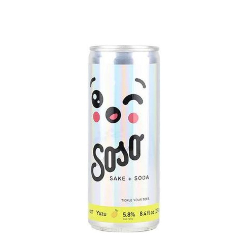 Soso Sake Soda Yuzu 4pk 8.4 fl oz Cans
