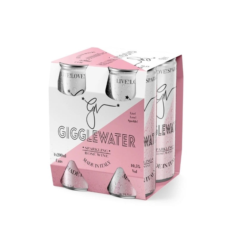 GIGGLEWATER ROSE SPARKLING 250ML 4PK CAN @ Signal Hill [1034541] 1000 ml