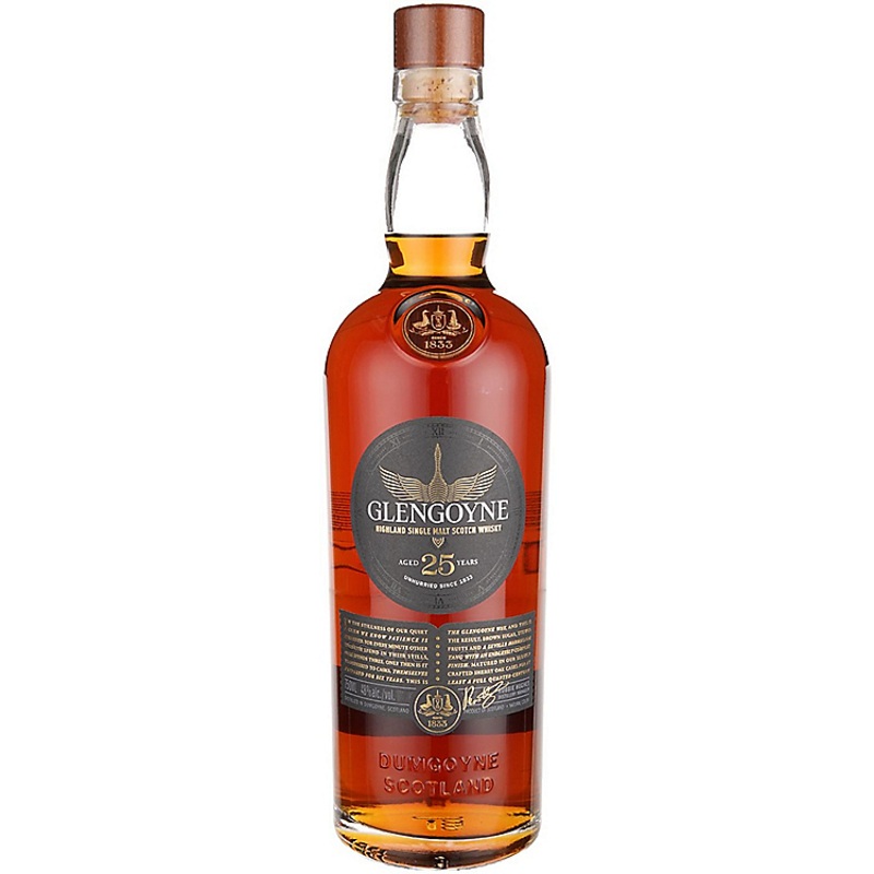 GLENGOYNE SINGLE MALT SCOTCH 25 YR 96 WOOD BOX 750ML 750ML