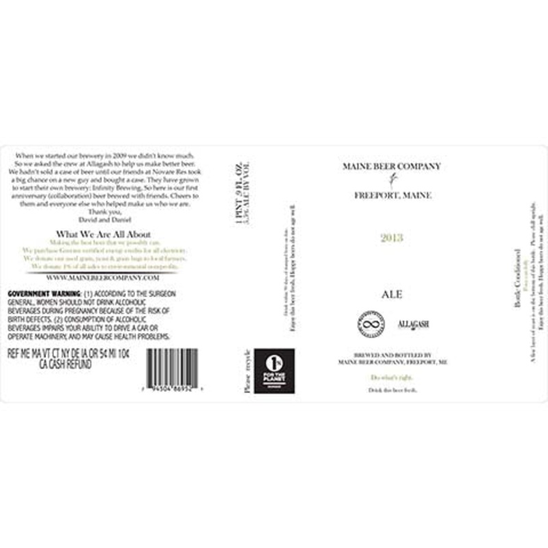Maine 2013 Ale 500ML BTL