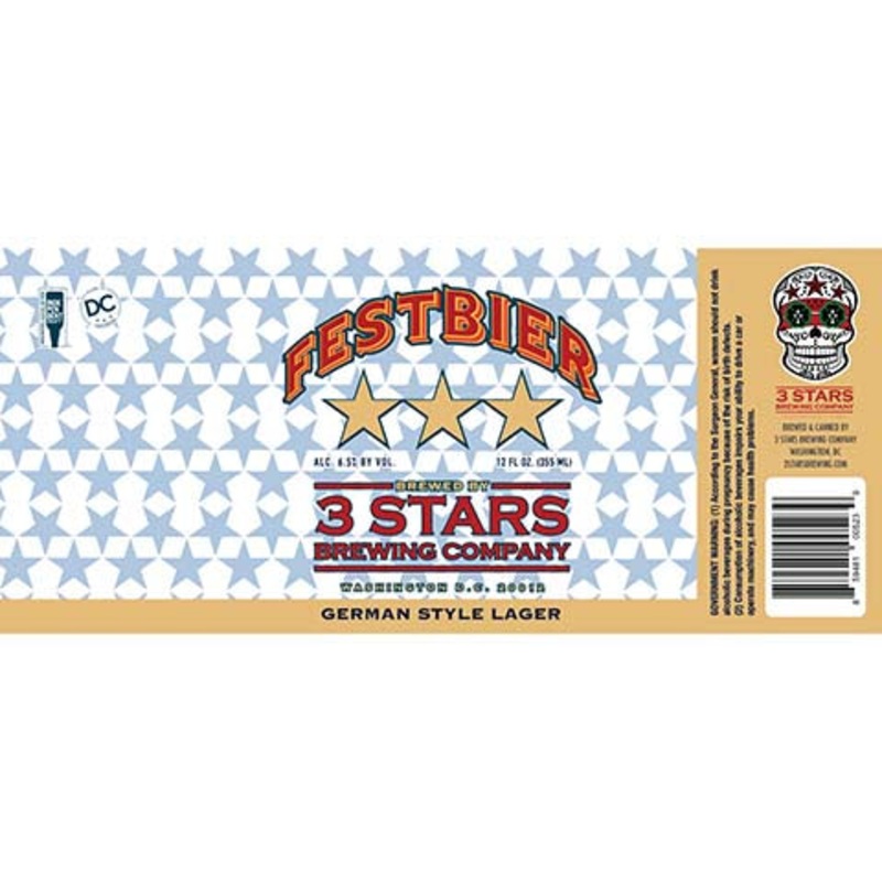 3 Stars Festbier German Style Lager 12OZ SINGLE CAN