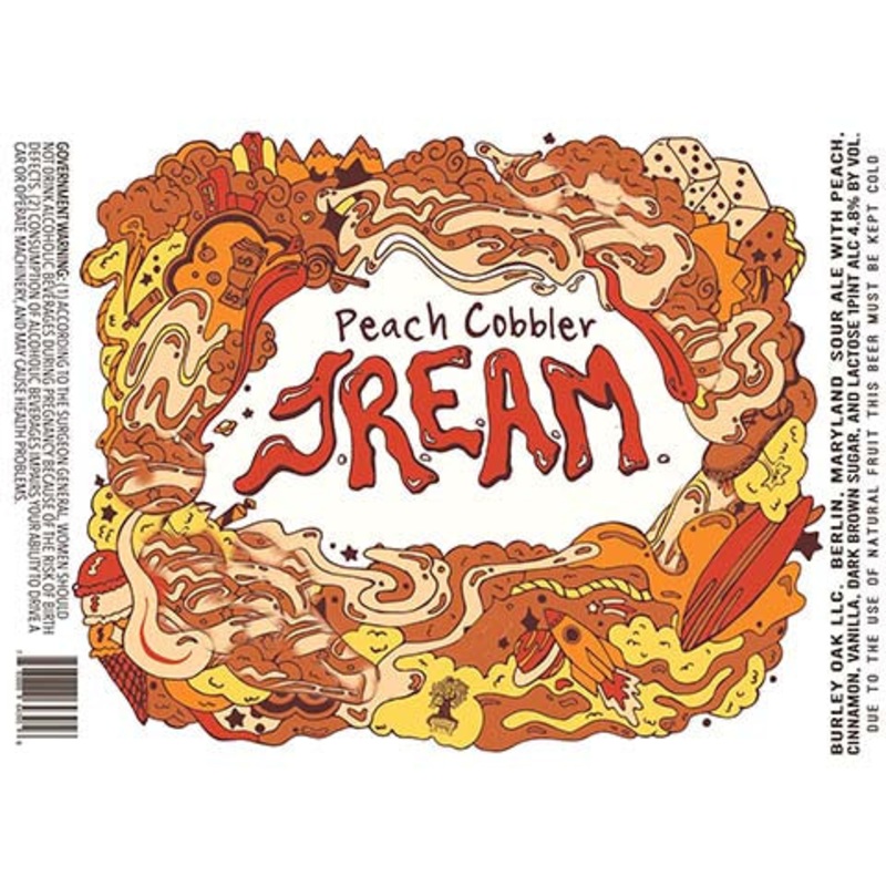 Burley Oak Peach Cobbler JREAM Sour Ale 16OZ SINGLE CAN
