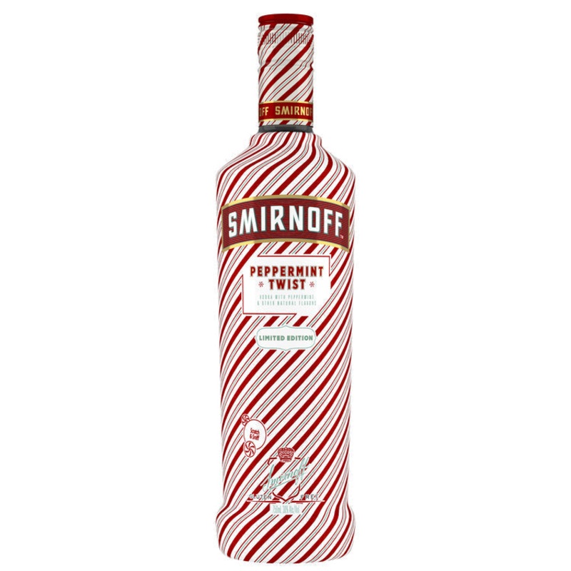 SMIRNOFF PEPPERMINT FLAVORED VODKA PEPPERMINT TWIST LIMITED EDITION 60 750ML 750ML