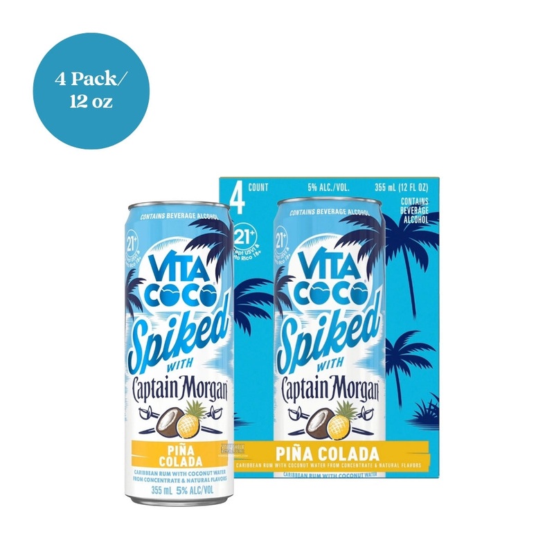 Vita Coco Spiked with Captain Morgan Pia Colada 12 fl oz 4pk Cans