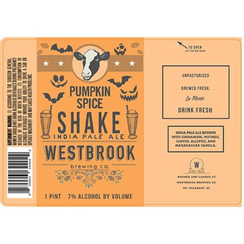 Westbrook Pumpkin Spice Shake IPA 16OZ SINGLE CAN